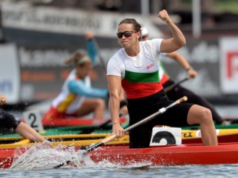 Stanilia Stamenova wins a gold medal at the European Championships in Račice, the Czech Republic