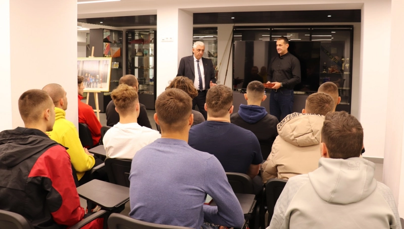Milko Kazanov with the Rector of the National Sports Academy, Krasimir Petkov